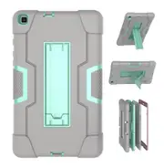 MCC Stylish Shockproof Samsung Galaxy Tab A7 Lite 8.7 Case Cover T220 T225 [Grey+Light Blue]