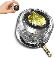 Portable 5X Speaker Amplifier–Plug & Play for Music/Calls, Mini Convenient Speaker, Crystal Clear Sound, for Smartphone Tablet Notebook Home or Travel (Transparent,3.5mm)