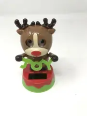 Reindeer Solar Dancing Bobblehead Suncatcher/ Toy NEW No Pkg