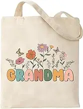 Kimoli Grandma Gifts Tote Bag Birthday Retirement Gifts for Women Mama Nanny Mimi Shoulder Bag Reusable Grocery Bags