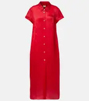 [Khaite] Khaite Effy silk and cotton organza maxi dress AU 12 red