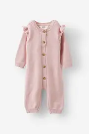 [Cotton On Kids] Cotton On Kids - Organic Knit Long Sleeve Romper - Zephyr NEWBRN ZEPHYR