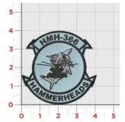 6" MARINE CORPS HMH-366 HAMMERHEADS DELTA HOOK & LOOP EMBROIDERED PATCH