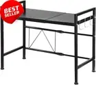 Adjustable 2-Tier Microwave Oven Shelf Rack Kitchen Countertop Organizer Black