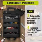 Car Tool Roll-Up Bag, Portable Electrician & Woodworking Tool Organizer, Multi-P