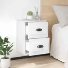 High Gloss White Bedside Cabinet Wall Mounted Side Table Nightstand Storage