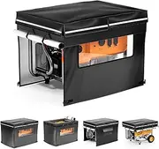 UEAKPIC Generator Cover While Running, 32"L x 24"W x 24"H Heavy Duty Outdoor Waterproof Generator Covers, Fits Most 5,000-15,000 Watt Generators, Tear Resistant, All-Weather Protection, Black