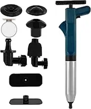Fxvhojq Toilet Plunger with 4 Plunger Head Portable High Pressure Plunger High Pressure Air Toilet Plunger Clog Remover for Clogged Toilets Bathroom Sinks Clogged Pipe