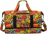Duffle Bag for Travel with Adjustable Strap, Overnight Carry on Tote for Outdoor Activities, Orange