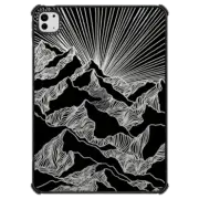 iPad Pro 11-inch (M4) iPad Impact Case AIM HIGH 2 IPAD, BLACK & WHITE MOUNTAINS MINIMALIST LINES NATURE MOUNTAIN ILLUSTRATION