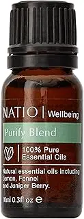 Natio Australia Wellbeing Pure Essential Oil Blend - Purify 10ml - Lemon, Fennel and Juniper Berry to help Nutralise Unwanted Odours - 100% Pure Essential Oil Blend - Made in Australia