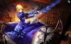 Anime fate series saber blonde girls green eyes Playmat Game Mat Desk