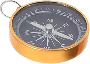 GANAZONO Portable Compass Mini Pendant Compass Hiking Travel Hiking Travel Keychain Outdoor Camping Pendant Compass Alloy Keychain Outdoor Camping Compass Golden Aluminum Alloy