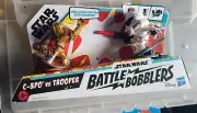 Star Wars Battle Bobblers C-3PO Vs Stormtrooper Clippable Battling Figure NEW