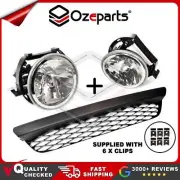 Pair Fog Light Lamp & Lower Bumper Mesh Grille Grill For Ford Falcon BA XR6 XR8