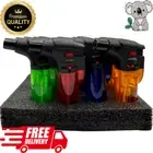 12Pcs Blow Torch Jet Lighter Kitchen Butane Tobacco Safety Lock Refillable