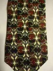 Facets Classics White Red Black Artsy Checks Design Silk Tie 58"