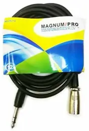 MAGNUM PRO MDJM212 PRO Series 12ft XLR Male Plug to 1/4 Inch Stereo Male Plug