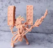 3D PRINT 1/64 figureMad wasteland Thug cyberpunk guitar fit 1:64 CAR street