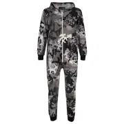 Kids Boys Charcoal Designer's 100% Cotton Camouflage A2Z Onesie One Piece 5-13