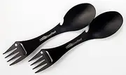 CrocTool Spork Ultra Lightweight 5-in-1 Camping Utensil Set with Travel Bag - Spoon, Fork, Knife, Peeler, Bottle Opener & Carry Case, Essential Camping Gear for Outdoors, Home & Office