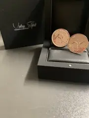 Australian Half Penny Sterling Silver Cufflinks - Choose the Year 1911-1964