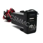 Fit For Toyota Tacoma 2005-2011 Dual Ports USB Car Charger Audio Socket 12V-24V