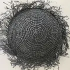 Raffia Cushion Cover - 40cm ROUND Brand New Boho Scandi Coastal Home Decor
