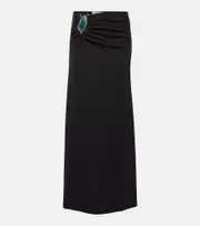 [Christopher Esber] Christopher Esber Moodstone ruched maxi skirt AU 14 black