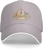 Australia National Emblem Hat Support Australia Coat of Arms Baseball Cap Australian Hat for Women Men Adjustable Hat