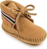 [Minnetonka] Braid Bootie (Infant/Toddler),Tan,1 M US Infant