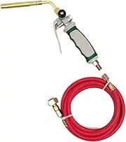Germany Style Flame Heating Double Switch Portable Refrigeration Oxygen-Free Torches Spiral Flame High Temperature Resistance with 1.6m Rubber Hose for Barbecue