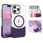 For iPhone 16 15 14 13 12 Pro Max Heavy Duty Shockproof Clear Case with Magnetic
