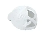 Women'S Ponytail Baseball Cap With Adjustable Cap (1 Piece, White)