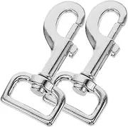POPETPOP 2Pcs Heavy Duty Dog Leash Clasp Hooks Multipurpose Bolt Snaps for Collars Luggage Straps Backpack Buckles Rotating Lightweight Secure Fastening