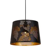 Ipil Black Tapered Laser Cut Pendant - Fall Leaf