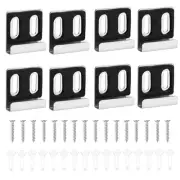 8pcs Metal Mirror Clips, Wide Channel Mirror Hangers for Frameless Mirror