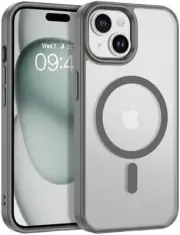 iPhone 15 Magnetic Case, Slim Translucent Matte Design Shockproof Bumper Protect