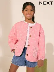 Pink Mixed Print Quilted Jacket (3-16yrs) (E25216) | $57 - $79