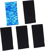 [FOMIYES] 5pcs Breathable Ice Silk Scarf for Outdoor Activities Multi Functional and Face Cover Windproof and Camouflage Blue