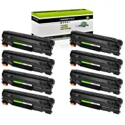 8PK CF283A 83A BK Laser Toner Cartridge Compatible with HP LaserJet Pro M125rnw