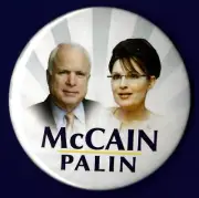 2008 John McCain & Sarah Palin 3" / Presidential Campaign Button(Pin13)