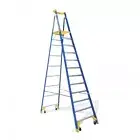 Bailey P170 Fibreglass Platform Ladder 12 Step 3.6m Platform 170kg Wheel FS13537