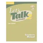 <姆斯>LET'S TALK 2 教師手冊含小考及考試 AUDIO CD@內含學生課本解答 9780521692854 <華通書坊/姆斯>