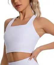 KOKITA Women's Sports Bra Fitness Short Tank Top Criss-Cross Back Padded Strappy Sports Bras Yoga Workout Bra