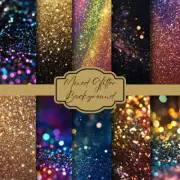Mixed Glitter - 50+ Digital Background File for Scrapbooking Craft Jurnal Paper