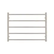 Radiant Brushed Nickel 750 x 550mm Round Heated Towel Rail (Left Wiring) BN-RTR03LEFT
