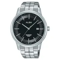 在飛比找momo購物網優惠-【ALBA】送禮首選 石英男錶 不鏽鋼錶帶 黑 防水50米 