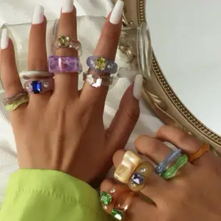 ❤️全新❤️台灣現貨👉🏻歐美原單instagram可以天天換著戴的戒指組合小紅書抖音禮物