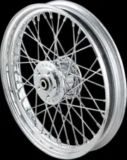 Chrome Front Wheel Assembly 40 Spoke 19"x2.5" CMV Harley Super Glide 78-83